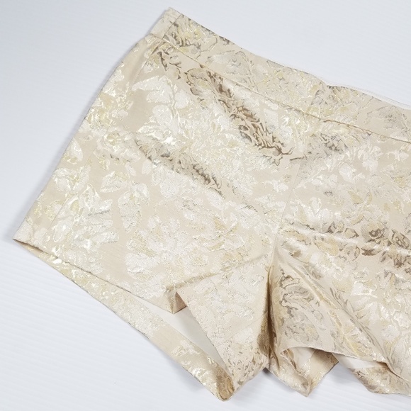 J.Crew Gold Metallic Brocade Shorts - Picture 3 of 5